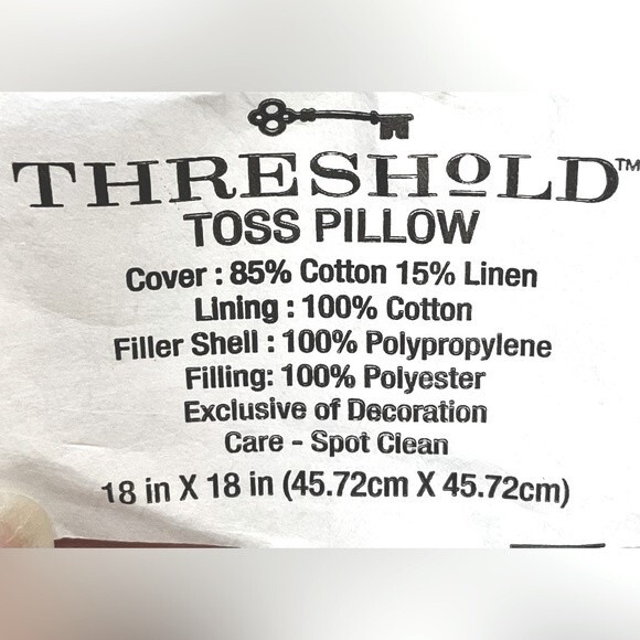 Farmhouse Bunny Rabbit Pillow Print & Embroidered Square 18" x 18" New - Picture 4 of 6